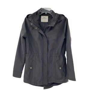 O’Neill, women’s black raincoat with hood , size S